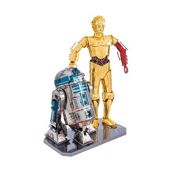Conjunto de Modelos Metálicos Star Wars 3PO R2D2 - Fascinations Inc.