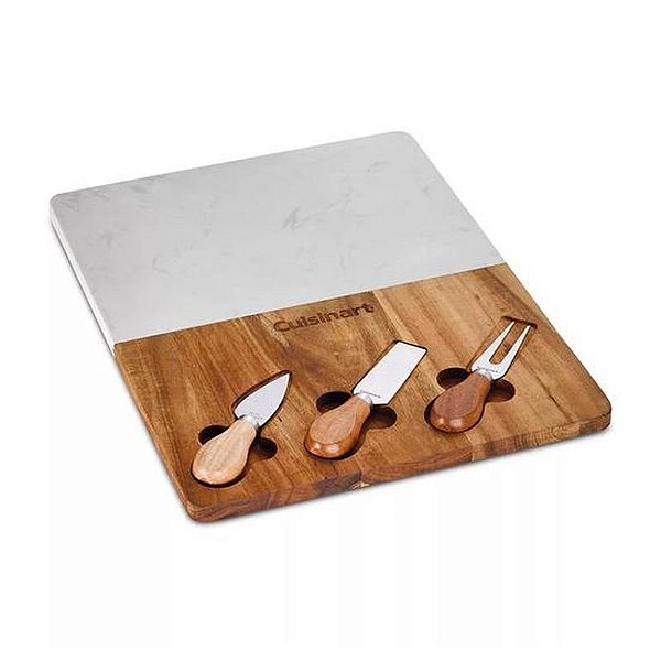 Tábua Para Queijos Em Acácia E Mármore Cuisinart - 4 Peças