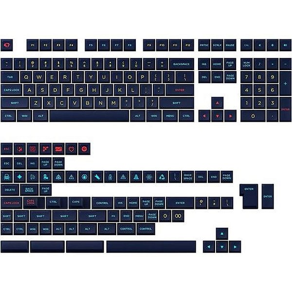 Teclado Mecânico Akko Osa - Conjunto Starry Night Com 187 Teclas