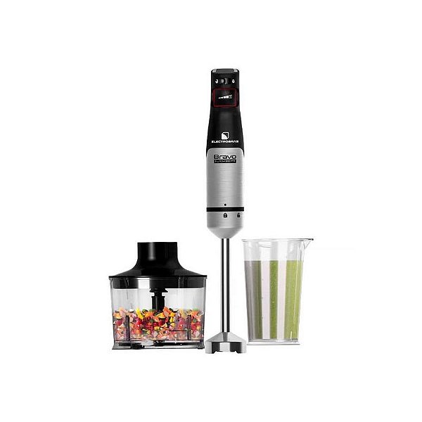 Batedeira e Processador de Alimentos Electrobras Bravo EBMX-1200 1.200W - Preto e Prata