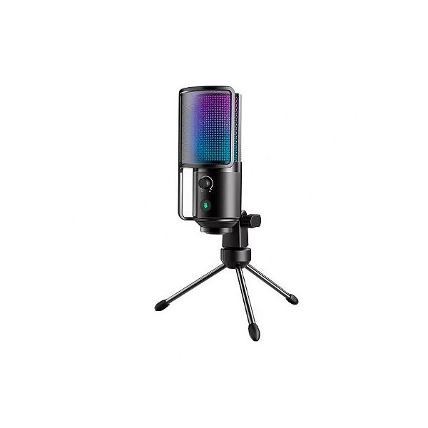 Microfone USB Fifine K669 PRO3 com RGB e Mute - Preto