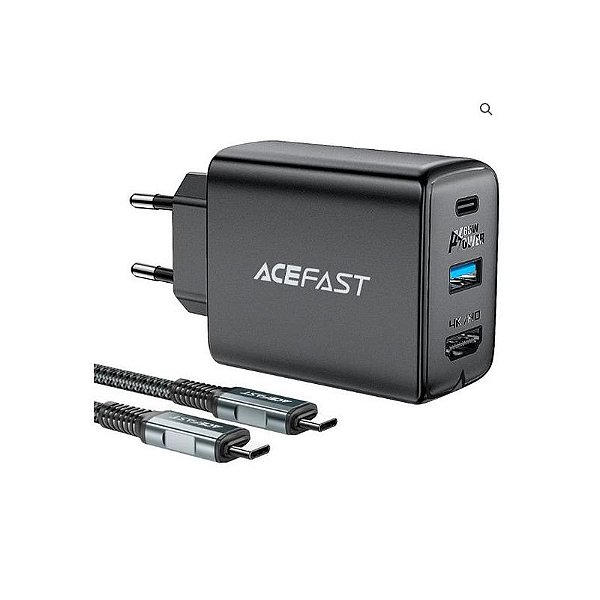 Carregador Acefast Hub PD A17 65W com portas USB-C e USB-A para dispositivos inteligentes
