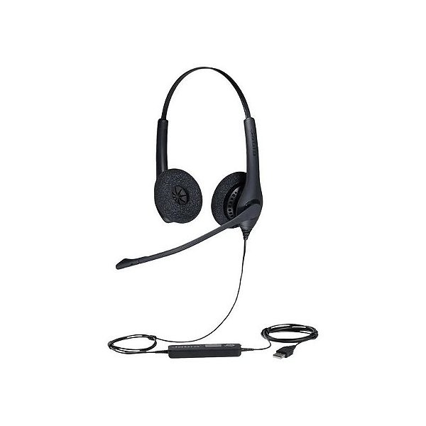 Fone de Ouvido Jabra GN Biz 1100 Duo USB/NC - Preto Profissional e Comfortável
