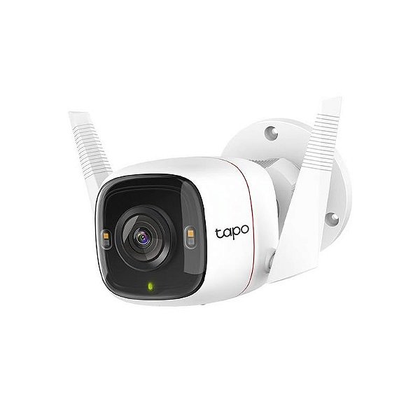 Câmera IP TP-Link Tapo C320WS 2K com Conexão Wi-Fi e Microfone Integrado - Branca