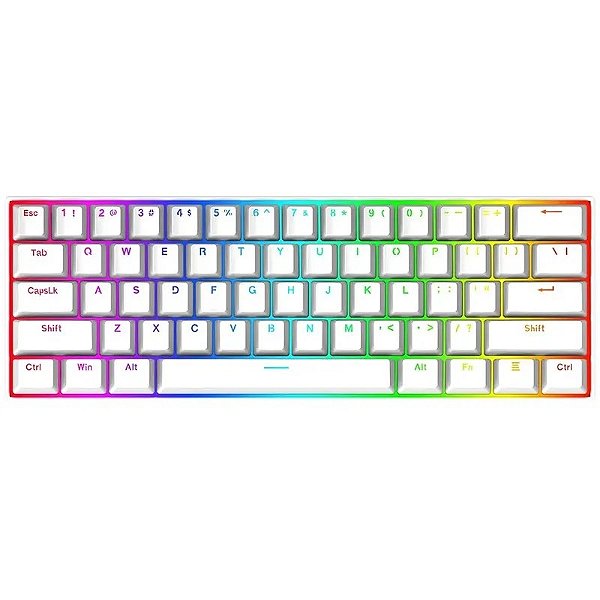 Teclado Gamer Redragon DragonBorn K630W-RGB com Fio - Switch Mecânico Vermelho