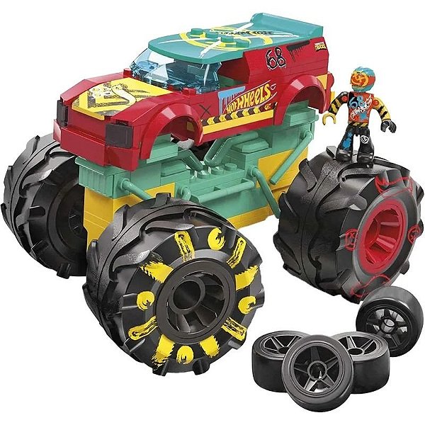Hot Wheels Mega Truck Monstros Mattel - HHD18/GVM14 - 140 Peças