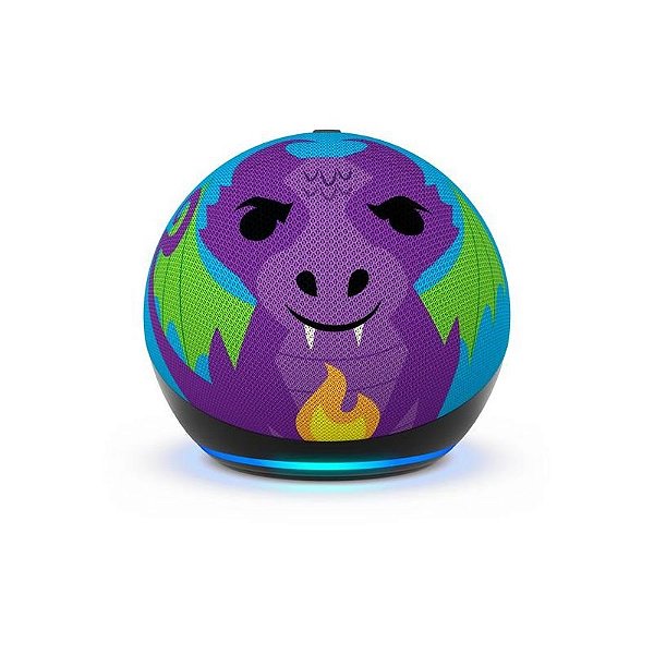 Amazon Echo Dot Kids - 5ª Geração Wi-Fi/Bluetooth - Edição Infantil Dragão De Fogo