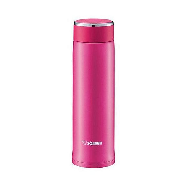 Garrafa Térmica Zojirushi Floral Rosa 480Ml Em Aço Inox