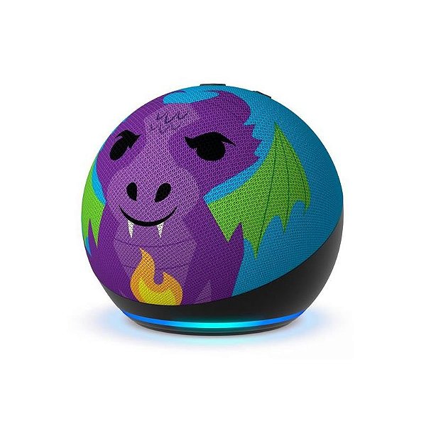 Echo Dot Alexa 5ª Geração Kids 2022 - Drago de Fogo