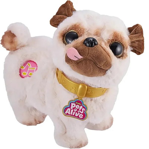 Pug Poppy Interativo - Zuru Pets Alive - Modelo 9521