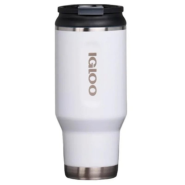 Copo Térmico Igloo 946mL - Branco, Perfeito para Manter Bebidas Quentes e Frias