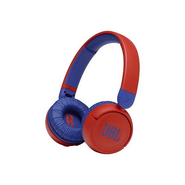 Fones de Ouvido Bluetooth JBL JR310BT Sem Fio com Microfone - Vermelho