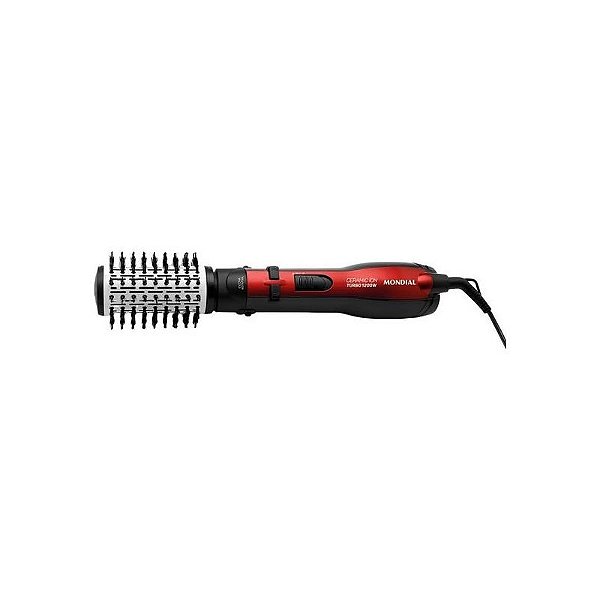 Escova Rotativa Mondial ER-09 5 em 1 - 1200W - Preto e Vermelho