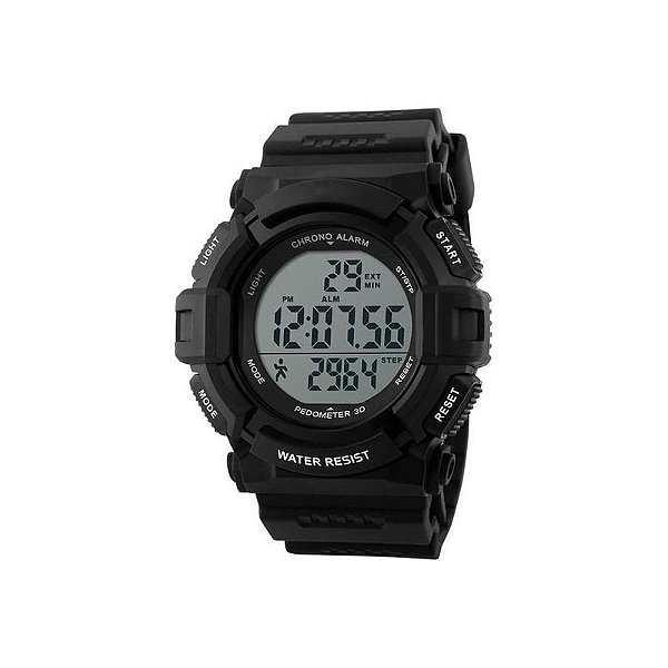 Relógio Multifuncional Hummer Preto com Pulseira de Borracha WH2-224014