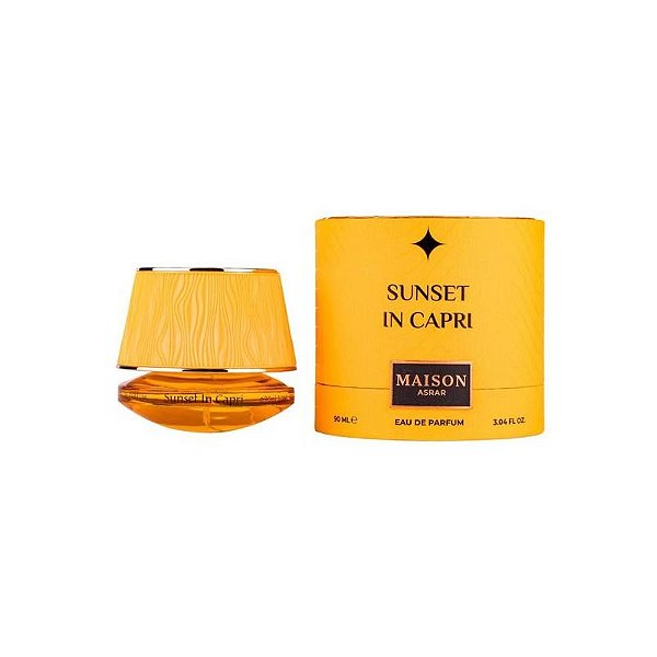 Perfume Maison Asrar Sunset In Capri - Eau de Parfum - Unissex - 90ML - Fragrância Exclusiva e Sofis