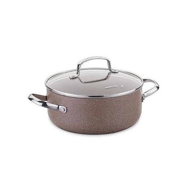 Tigela Marrom Korkmaz com Tampa - 26x12 cm, Ideal para Armazenamento e Servir Alimentos