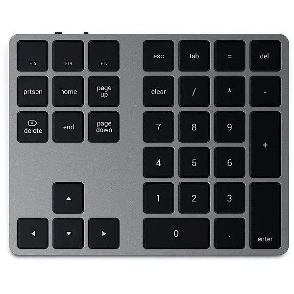 Teclado Numérico Sem Fio Satechi ST-XLABKM - Cor Cinza Elegante