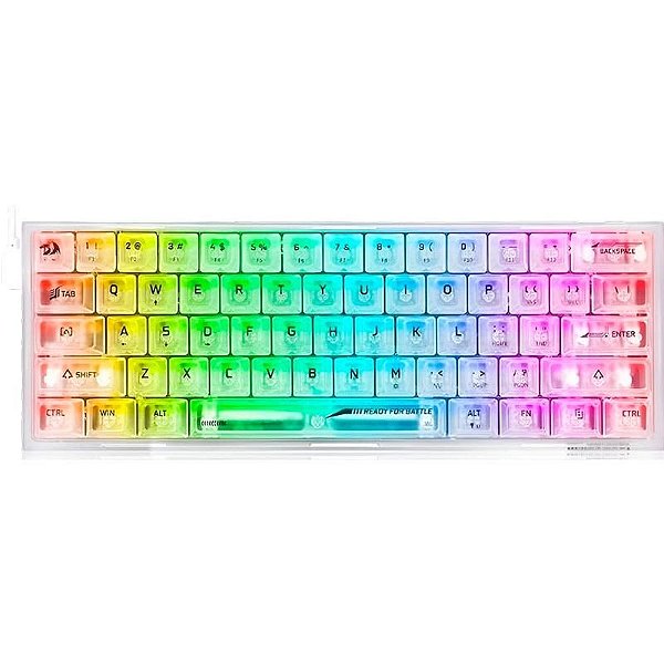 Teclado Gamer Redragon Fizz K617CT-RGB com Cabos - Layout Inglês