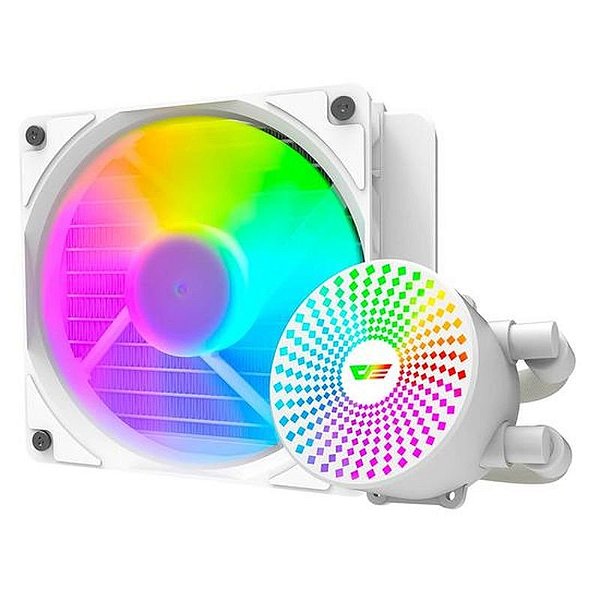 Cooler de Água para Processador Aigo Darkflash Radiant DC120 ARGB - Branco