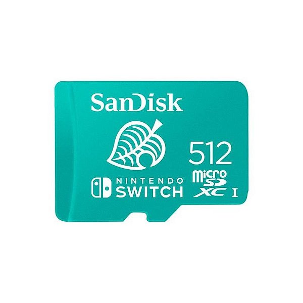 Cartão de Memória Micro SD Sandisk para Nintendo Switch 512GB 100MB/s - SDSQXAO-512G-GNCZN