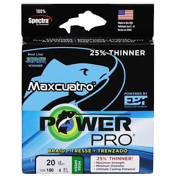 Linha Mult.Power Pro Max Quatro 20LB 150 M Musgo Verde