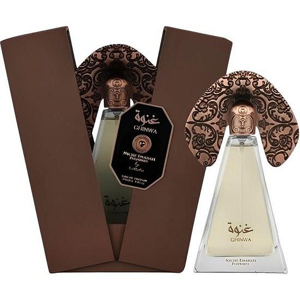 Perfume Ghinwa Niche Emarati Lattafa 100ml Unissex - Elegância e Sofisticação