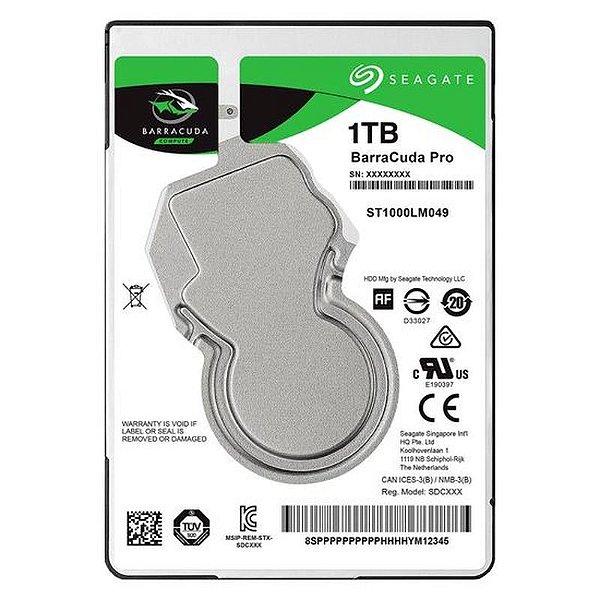 Disco Rígido Seagate Barracuda 1TB 2.5 SATA III 7200RPM - ST1000LM049