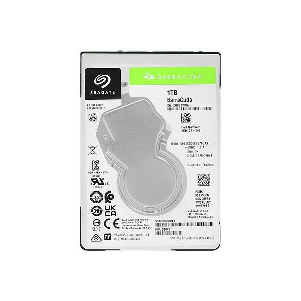 HD Seagate 1TB Barracuda 2.5 SATA 3 - 7200RPM - ST1000LM049 para Notebook