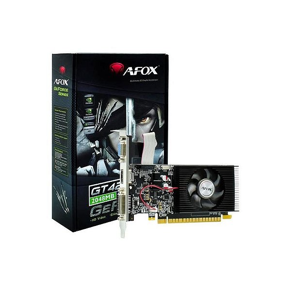 Placa de Vídeo Afox Nvidia Geforce GT-420 2GB DDR3 - Desempenho Confiável para Jogos