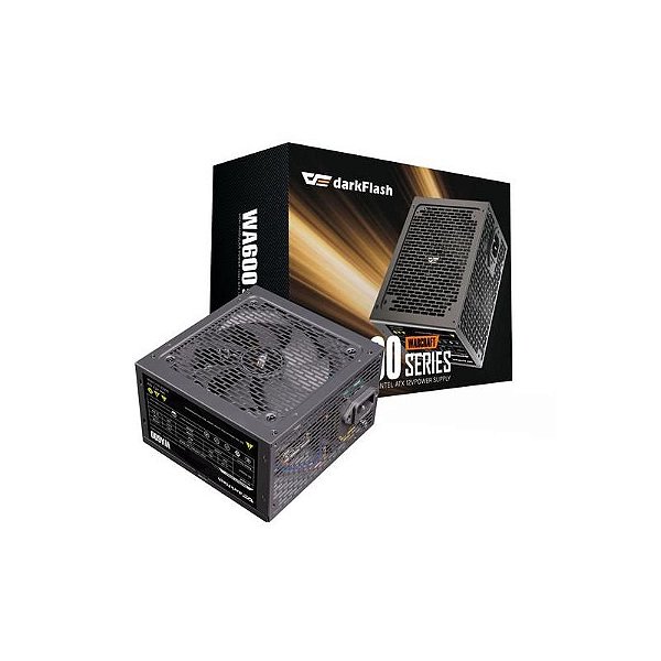 Fonte ATX Darkflash Warcraft WA600 - 600W PFC Ativo - Preto