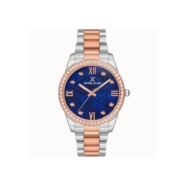 Relógio Feminino Daniel Klein Prata/Rosa Ouro DK.1.12541-4