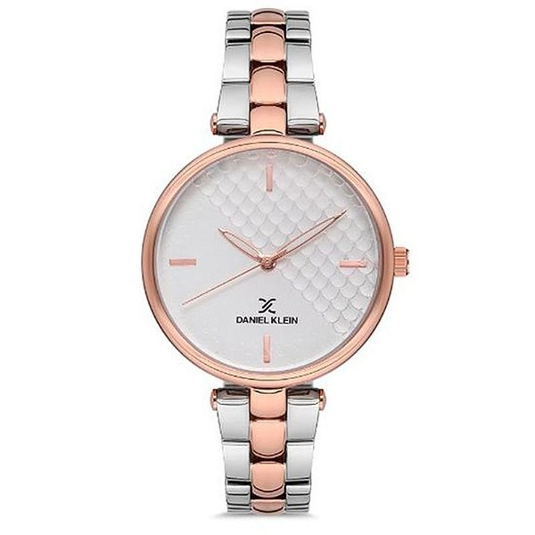 Relógio Daniel Klein Feminino Prata e Rosa Ouro - Elegância e Estilo Premium