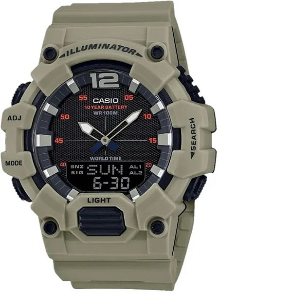 Relógio Casio Hdc-700-3A3Vdf Masculino Analógico E Digital À Prova D'Água
