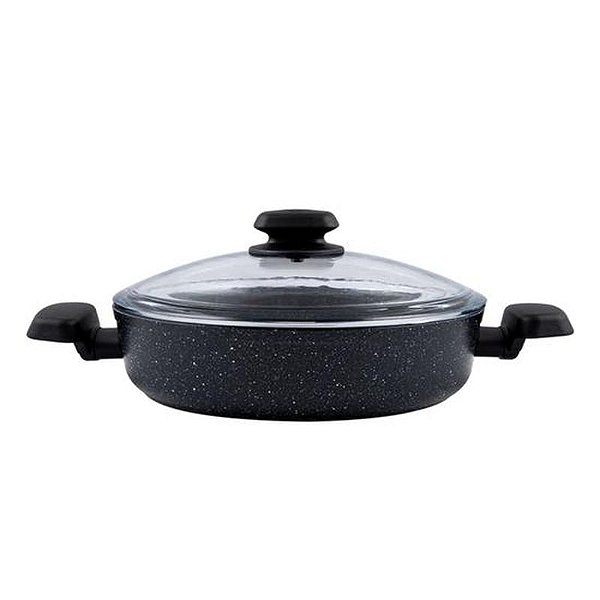 Caçarola Korkmaz Ornella Alumínio Preto 28x7,5 cm - 4L