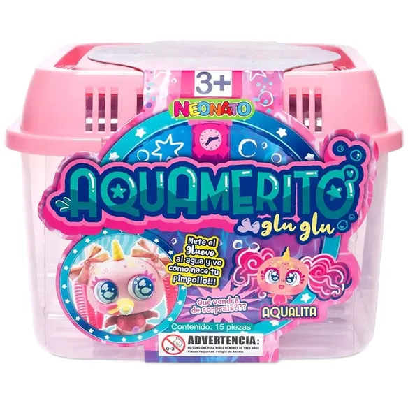 Conjunto De Brinquedos Para Banho Neonatal Aquamerito Rosa (15 Peças)