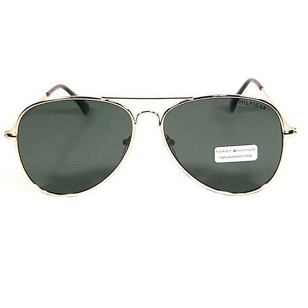 Óculos De Sol Tommy Hilfiger Unissex Simon Om514 Dourado Brilhante
