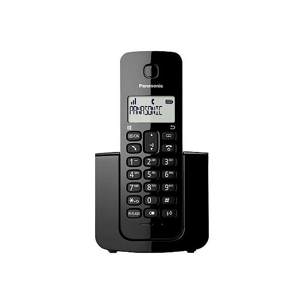Telefone Sem Fio Panasonic KX-TGB110 com Identificador de Chamadas - Preto
