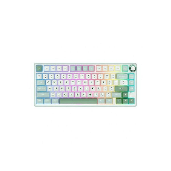 Teclado Mecânico Royal R75 RGB - Switch Brown SKY Cyan
