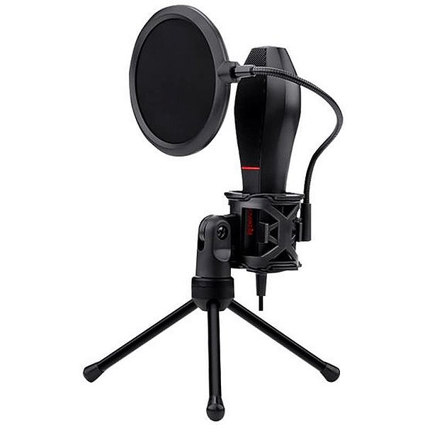Microfone Redragon Quasar 2 GM200-1 USB Omnidirecional para Streaming - Preto