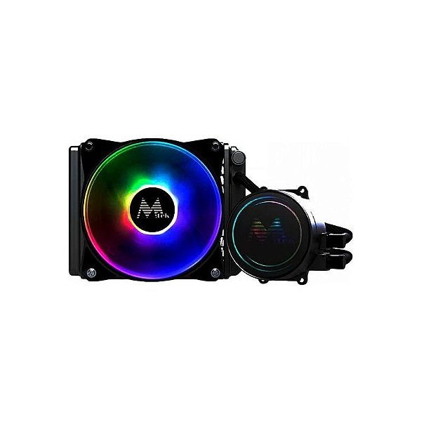 Cooler de CPU Mtek MWC-120 de 120MM Preto com Iluminação ARGB