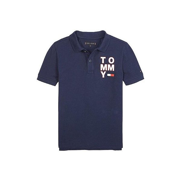 Camiseta Tommy Hilfiger Polo Infantil Masculino Áudio M C Kb0Kb05430 Cbk 03 08 P