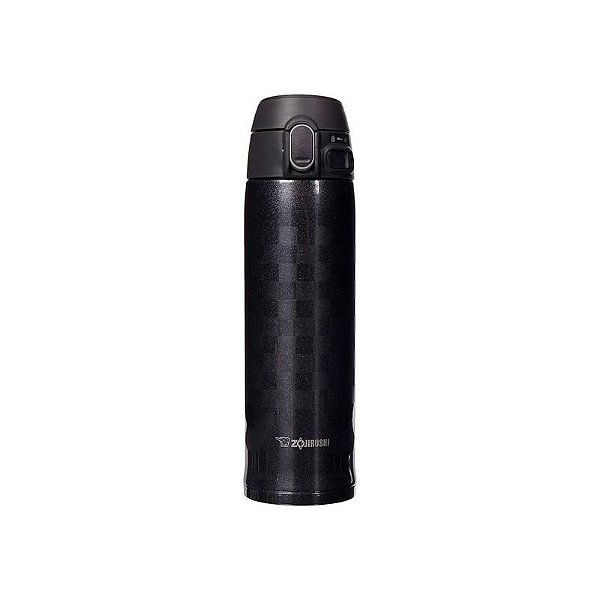 Garrafa Térmica Zojirushi Ichimatsu Preto 480Ml Em Aço Inoxidável