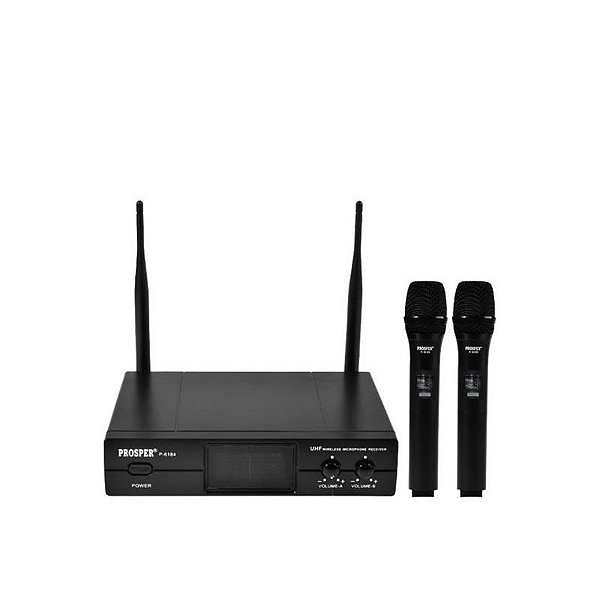 Microfone Profissional Sem Fio UHF Prosper P 6184