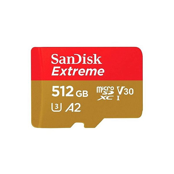 Cartão de Memória Micro SD SanDisk Extreme 512GB 190MB/s - SDSQXAV-512G-GN6MA
