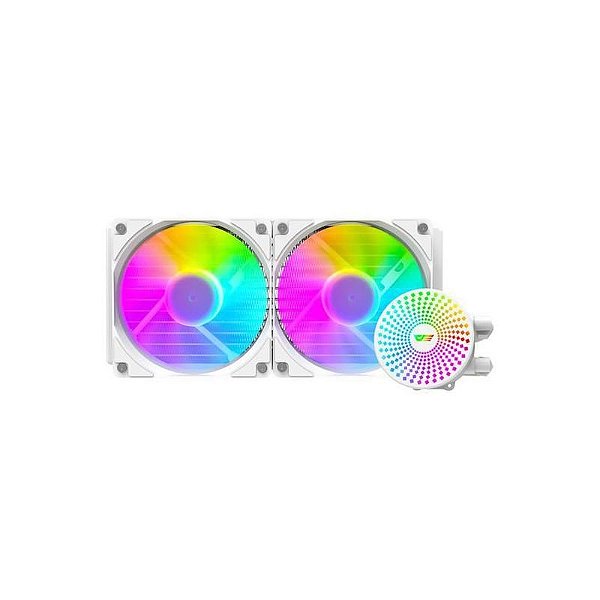 Refrigeração Aigo Darkflash DCS240 RGB Branco - Cooler de Água Eficiente