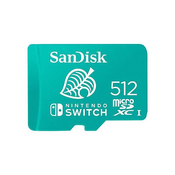 Cartão de Memória SanDisk Micro SDXC 512GB para Nintendo Switch - SDSQXAO-512G-GNCZN