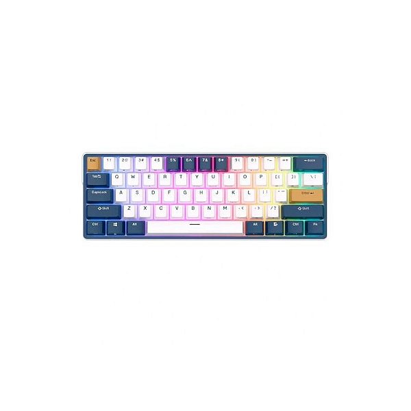 Teclado Mecânico RGB RK61 com Switch Klein Blue e Marrom - Royal