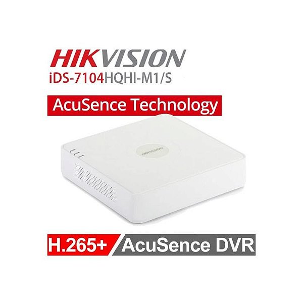 NVR Hikvision 4 Canais IDS 7104HQHI-M1S Acusense 1080P