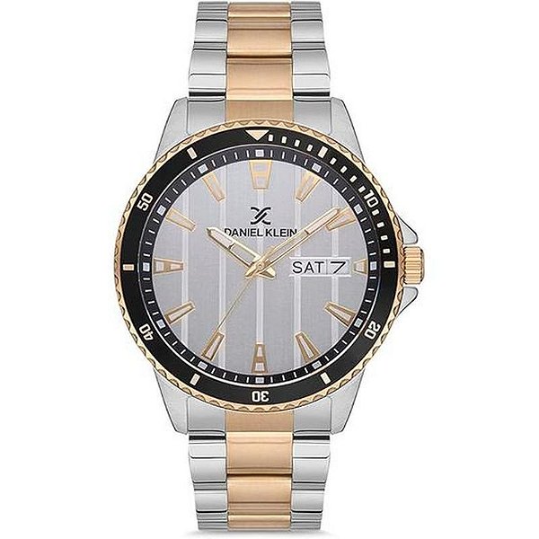 Relógio Masculino Daniel Klein Premium DK.1.12568-4 - Prata e Ouro Elegante