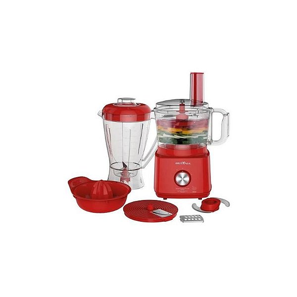 Processador de Alimentos Britania BMP900 - 900W - 220V - Vermelho Brilhante